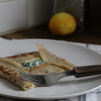 Buckwheat pancakes with Ricotta & Spinach (Galettes de Sarrasin)