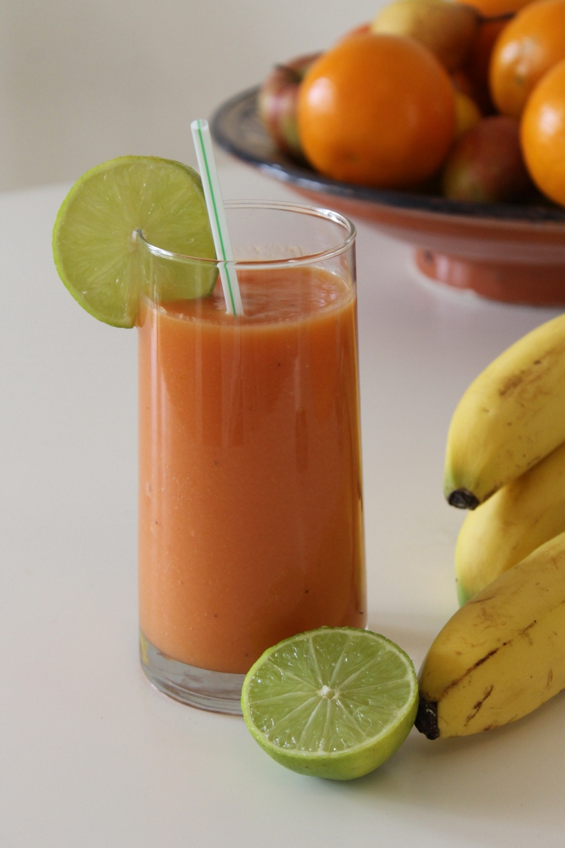 Papaya &amp; Banana Smoothie – Healthyfoodiebaby
